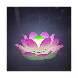 led水上荷花灯景区亮化树木装饰挂件灯笼太阳能仿真荷花造型灯
