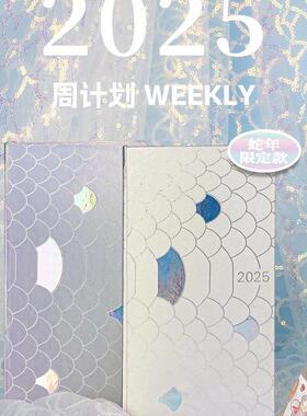 Kinbor2025蛇年全年周计划时间轴巴川纸week日程简效率方格手帐本