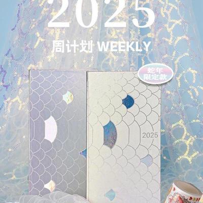Kinbor2025蛇年全年周计划时间轴巴川纸week日程简效率方格手帐本