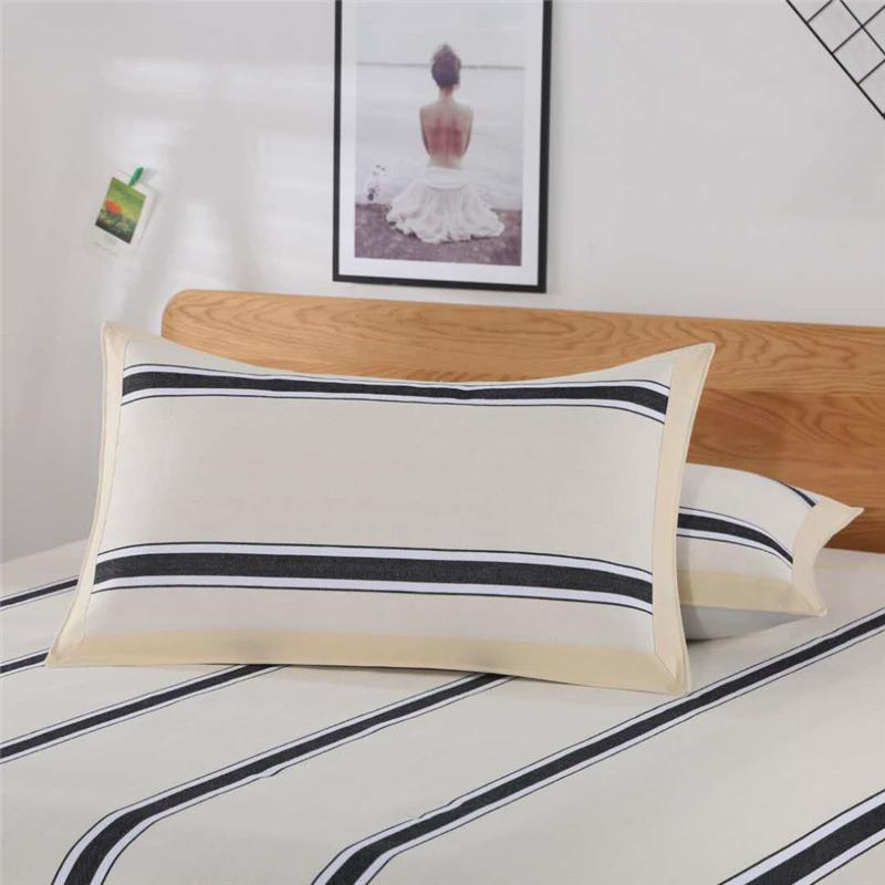 厂家凉席三件套老粗布加厚家纺棉床单枕套1.5/1.8/2.0床色织床品