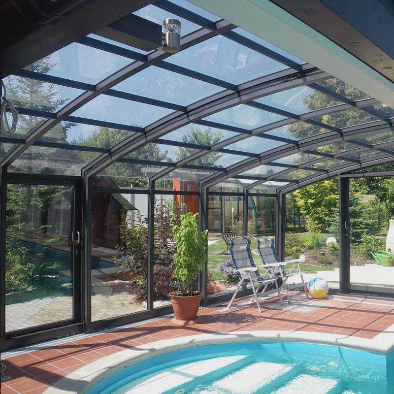 可折叠移动阳光房别墅天井室外防违建透明玻璃铝合金伸缩阳光房