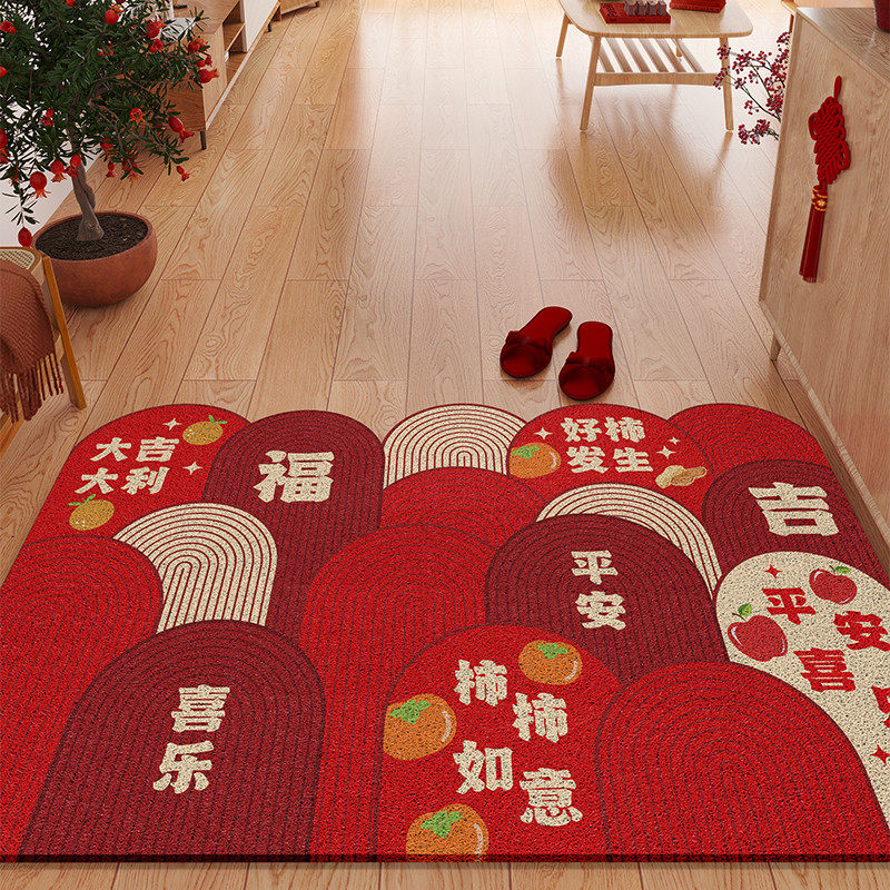 入户门地垫进门防滑耐脏可家用丝圈脚垫裁剪门口门垫红色门外地毯,居家布艺,入户地垫,淘宝优惠券,粉丝福利购,淘宝优惠卷
