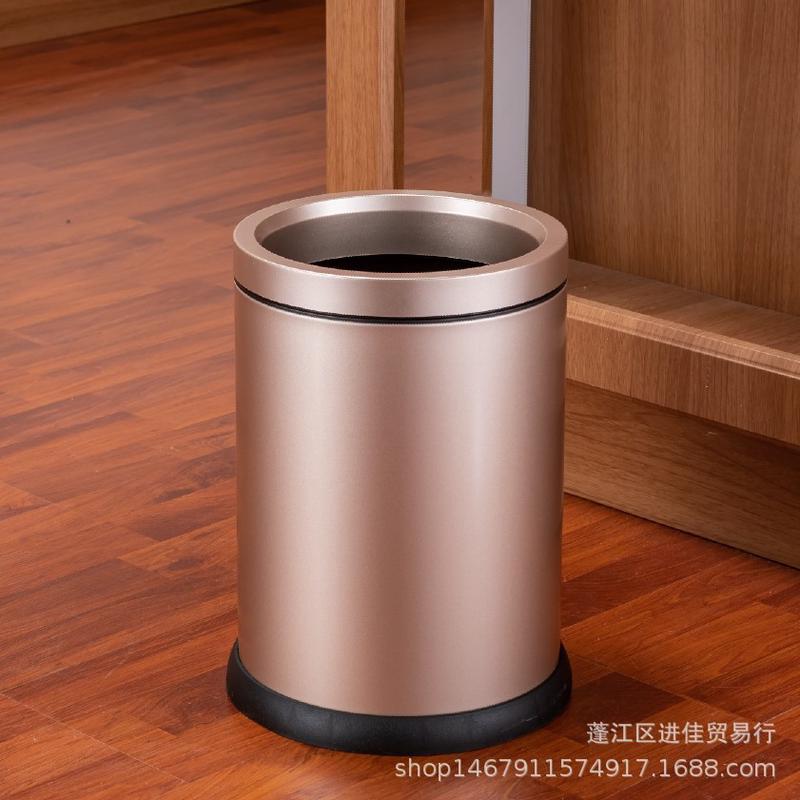 欧式简约压圈无盖方形不锈钢垃圾桶家用客厅办公室卫生间纸篓厨房