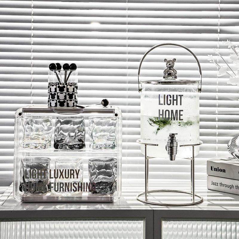 玻璃耐高温冷水壶带套装大容量用凉水壶水果茶饮料冰桶商用,餐饮具,冷水壶,淘宝优惠券,粉丝福利购,淘宝优惠卷