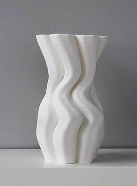 zaha设计师款艺术陶瓷花瓶现代简约客样板间民宿花器餐厅饰品摆件