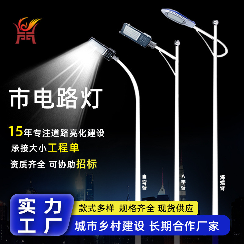 市政工程LED户外超亮防水路灯头新农村建设街道6米市电路灯