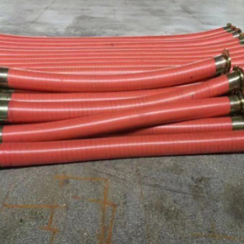 高压胶管大口径法兰液压排泥浆钢丝编织胶管钢丝骨架矿井吸管