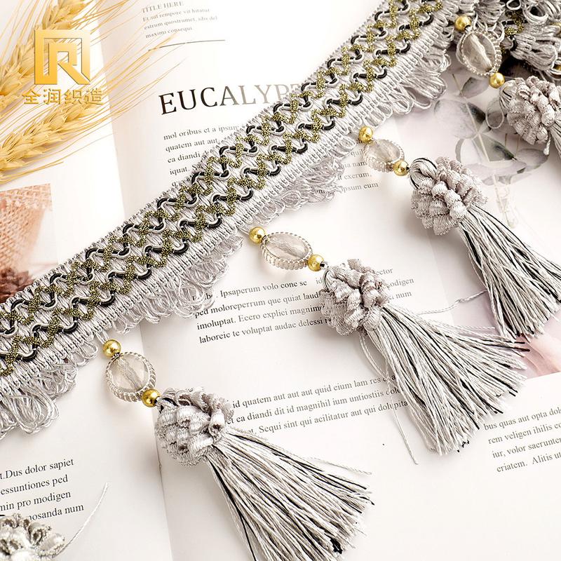 草莓流苏花边波浪边宝石花边家纺窗帘花边抱枕沙发垫创意