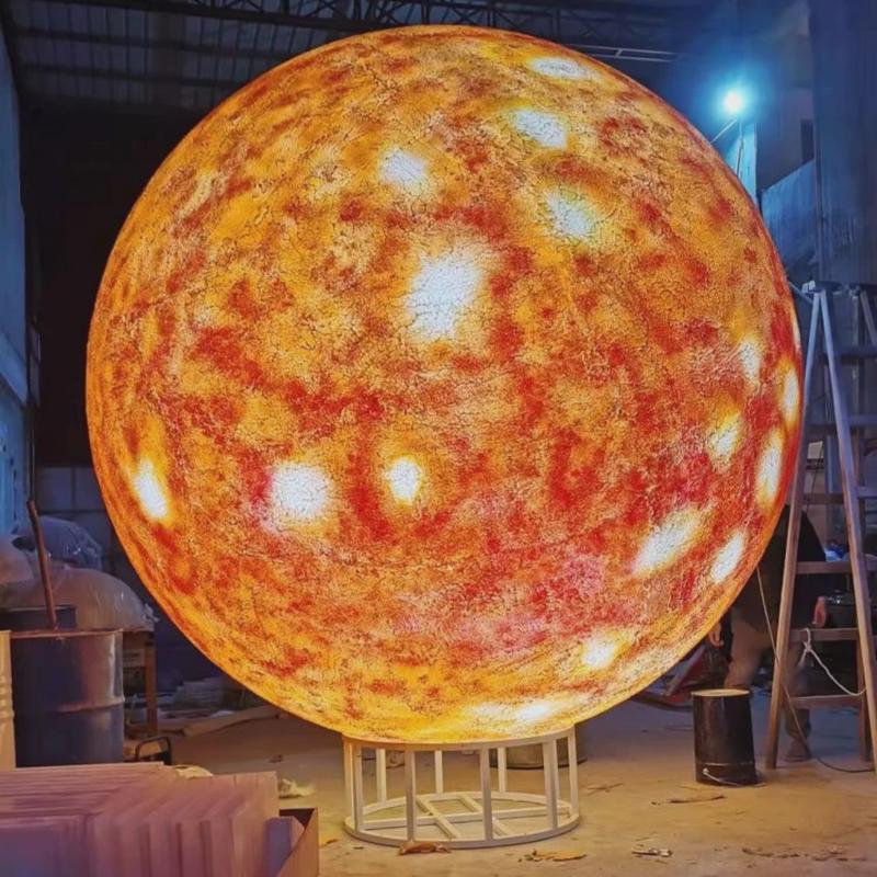大型月球灯玻璃钢十二星球八大行星1m2m3米广场创意月亮户外防风