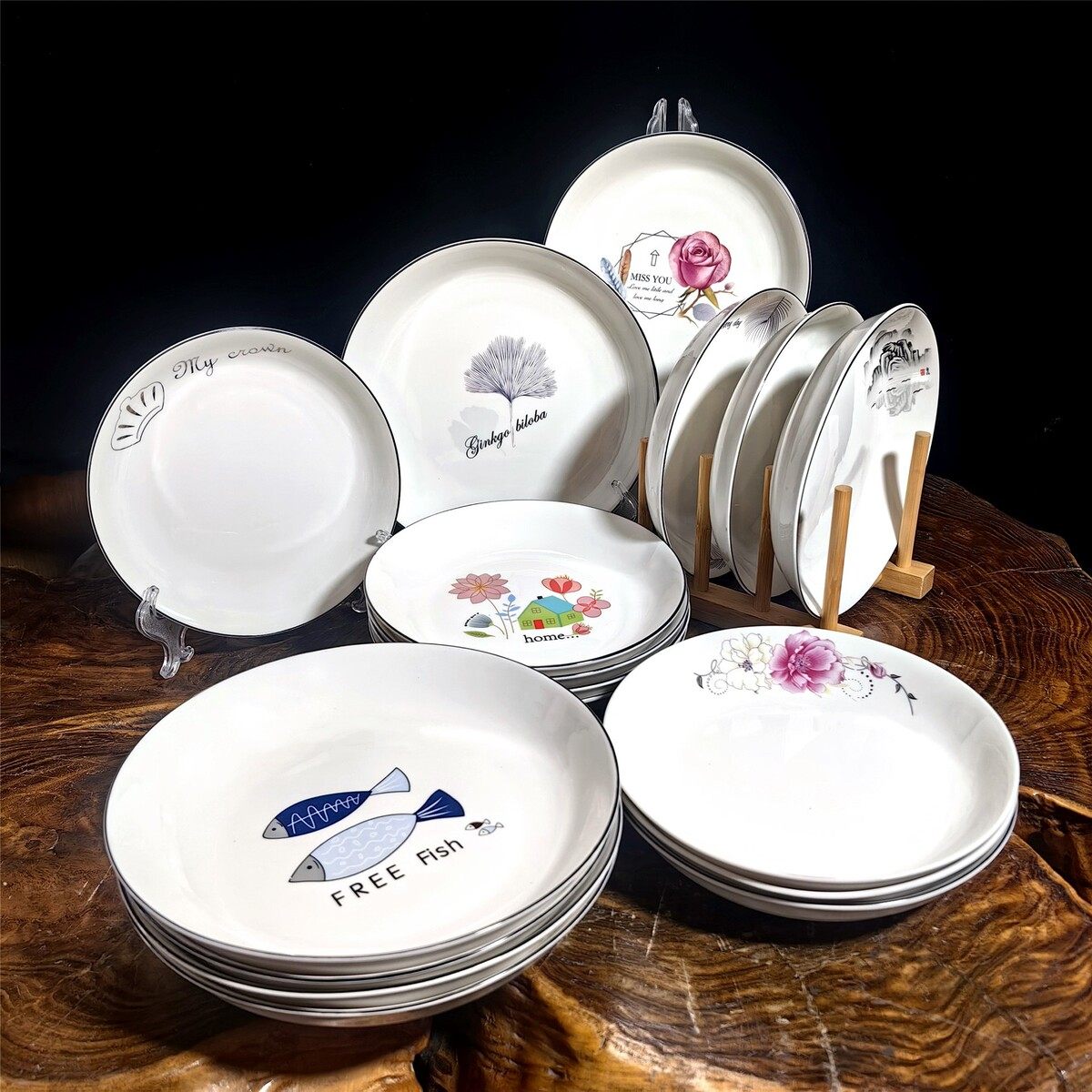 热销金花7英寸8英寸果盘饭盘点心盘小汤盘家用酒店超店商多元捆绑,餐饮具,餐用托盘,淘宝优惠券,粉丝福利购,淘宝优惠卷