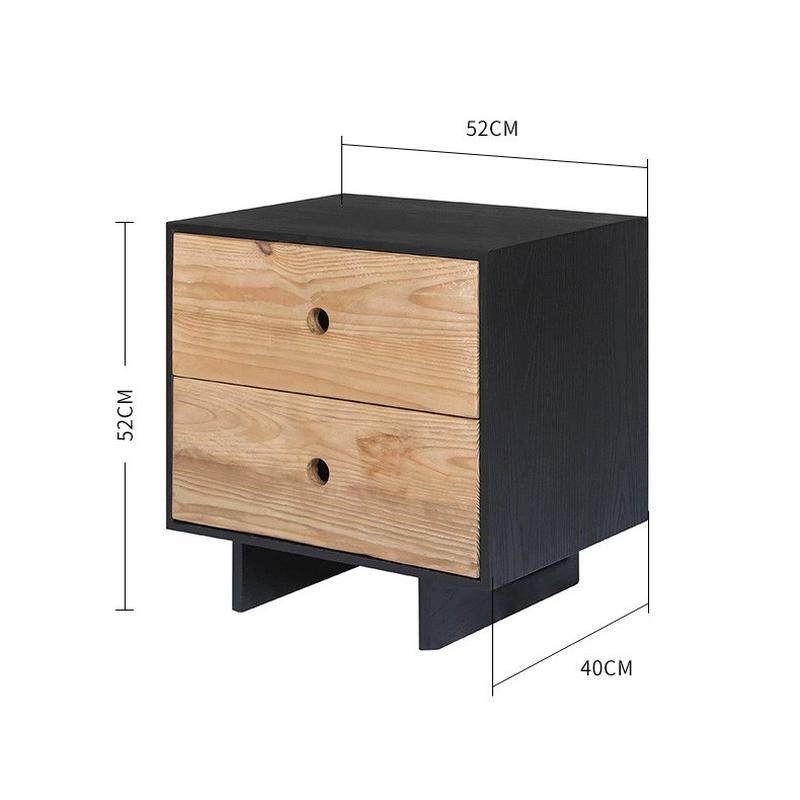 侘寂风老松木电视柜实木小户型茶几组合落地柜客厅储物收纳柜批发