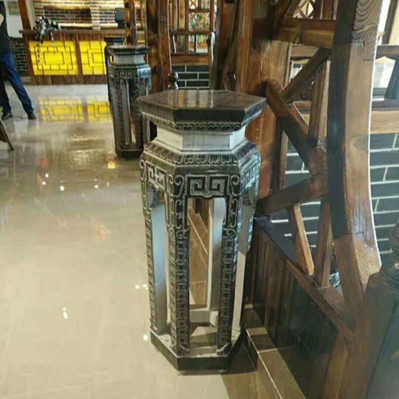 石雕中式花架盆景台石头花台花盆架仿古底座庭院户外落地架子摆件