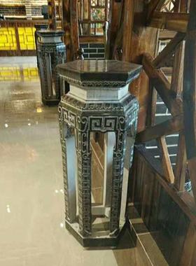 石雕中式花架盆景台石头花台花盆架仿古底座庭院户外落地架子摆件