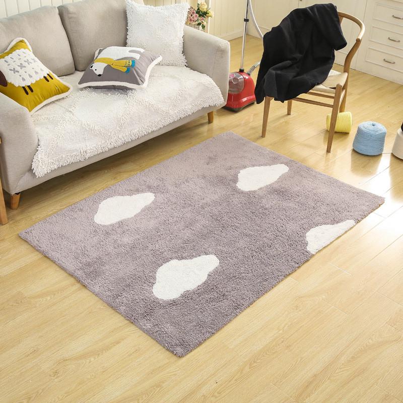 云朵赛络纺地毯儿童棉制爬行垫客厅茶几垫床边毛绒地毯榻榻米地垫