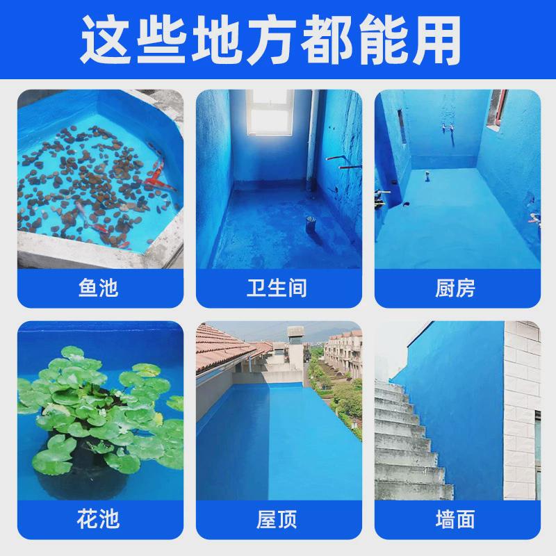 鱼池防水涂料渗透泡水水池漏水补漏专用材料漆屋顶水泥厨房防水胶