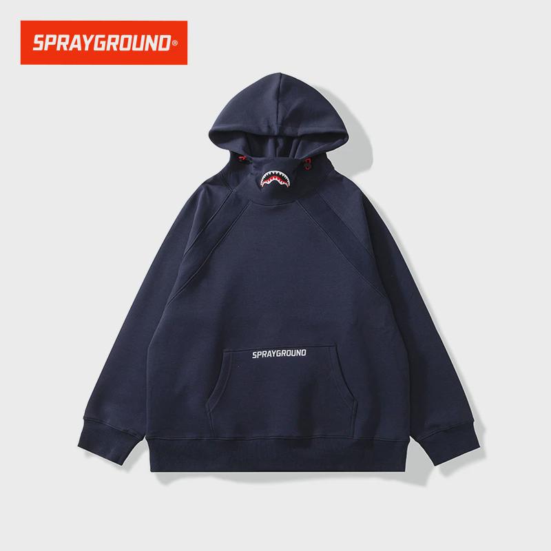 sprayground24秋宽松鱼嘴宇航领连帽卫衣男女情侣款鲨太空棉新款