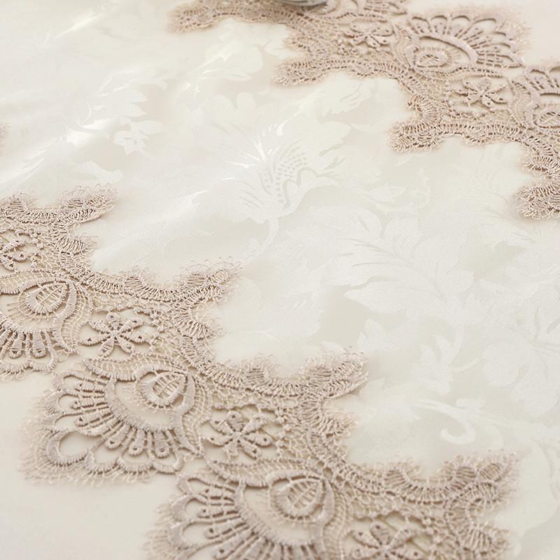 蕾丝布艺桌垫桌旗欧式电视柜盖布长方桌布茶几盖巾桌布美式花边绣