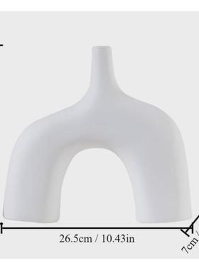 寂侘陶瓷花瓶风家居装饰饰品ins高级感插花花器中古风摆件摆设品