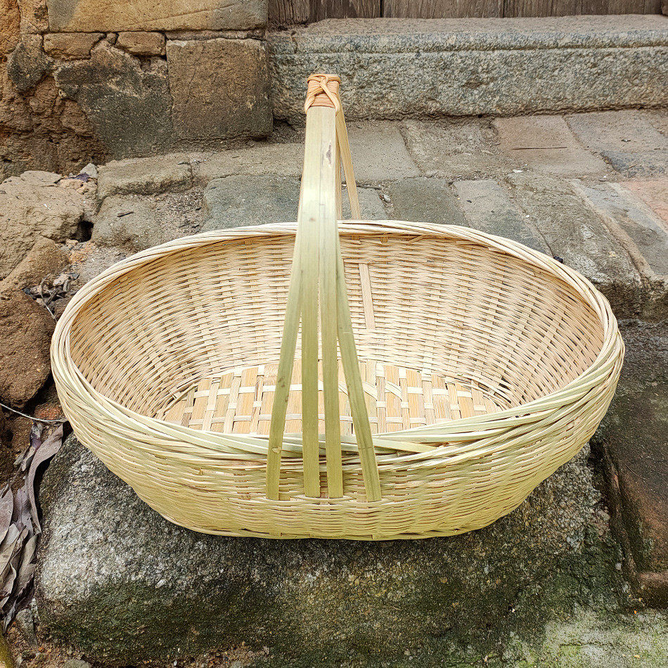 竹编菜篮子竹篮收纳筐购物手工水果篮鸡蛋篮大容量用手提篮,特色手工艺,竹编/竹雕,淘宝优惠券,粉丝福利购,淘宝优惠卷