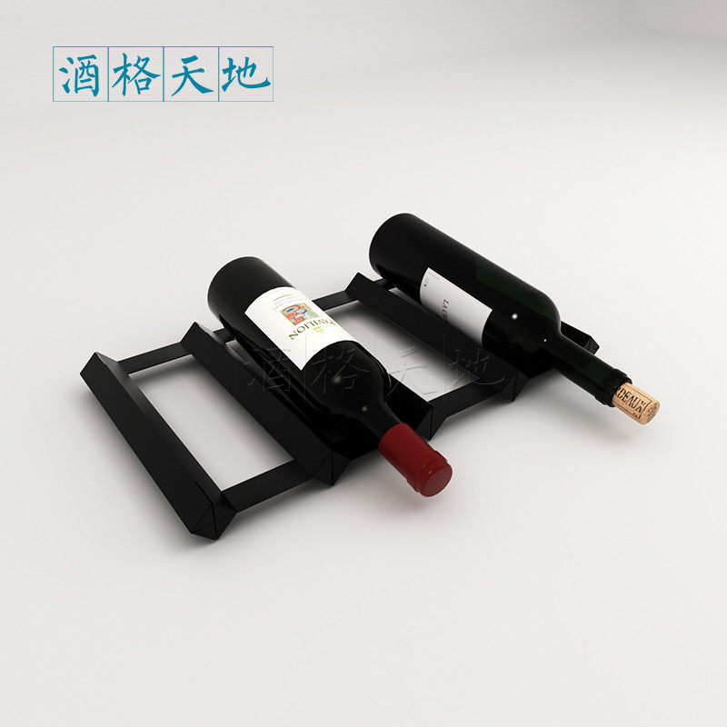 红酒架收纳置物架单层冰箱防滚酒柜内置固定酒架家用酒瓶木质托架