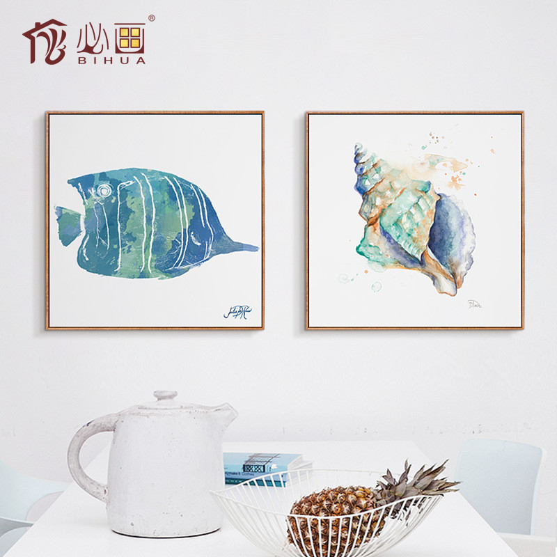 现代简约北欧装饰画酒店餐厅地中海小清新家居挂画图片