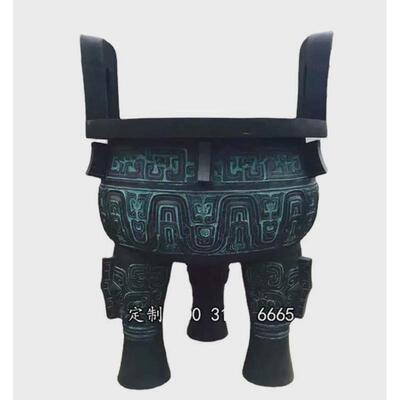 大铜鼎纯铜克鼎大圆鼎铜鼎鼎三足铜器双耳鼎铜香炉