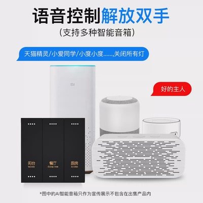 12V弱电干接点智能酒店客控系统RCU主机开关面板无线感应语音控制