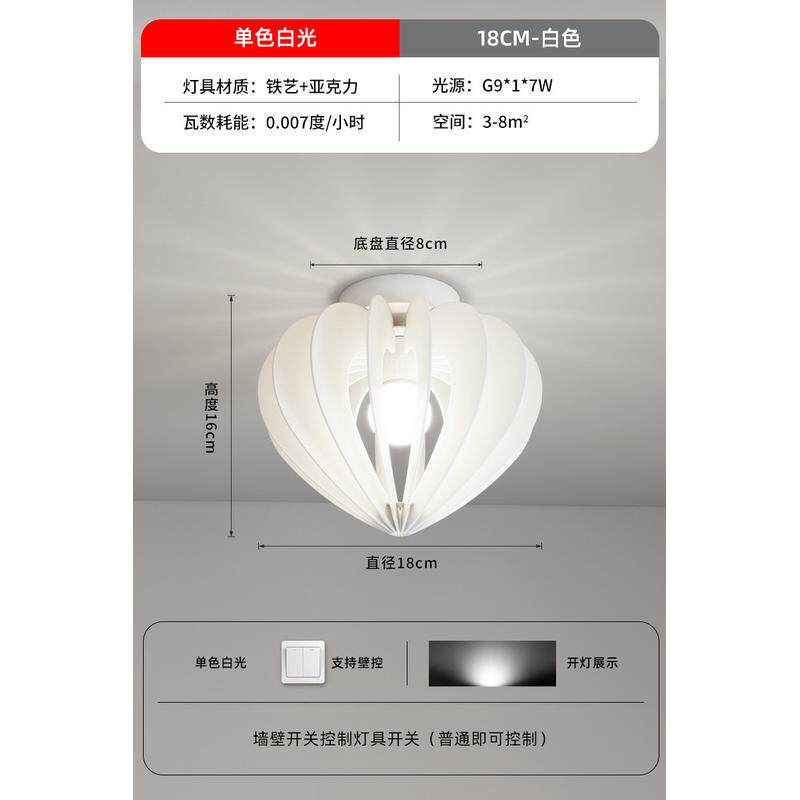 过道灯走廊灯现代简约led入户玄关厨房阳台衣帽间网红轻奢吸顶灯