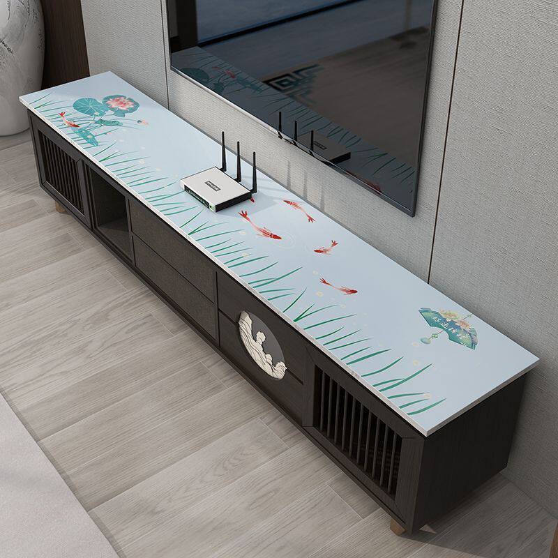 加厚电视柜桌垫中式茶几餐桌垫子长方形无味桌布防水长条免洗