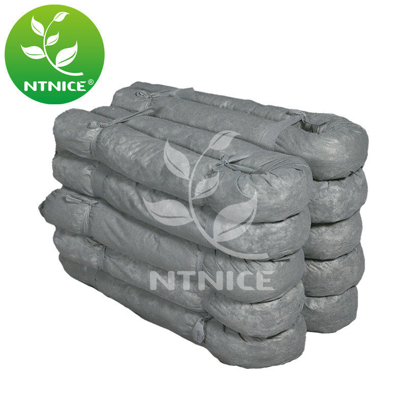 灰色油吸液袜，吸通用型索，拦油绳，吸油棉条7.6cm*120cm