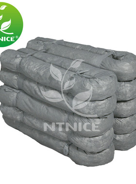 灰色通用型吸液袜，吸油索，拦油绳，吸油棉条7.6cm*120cm