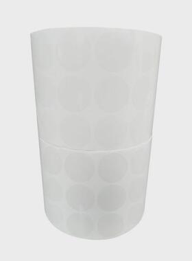 卷装透明封口贴圆形5丝bopp标签整箱不干胶透明贴纸2025303540