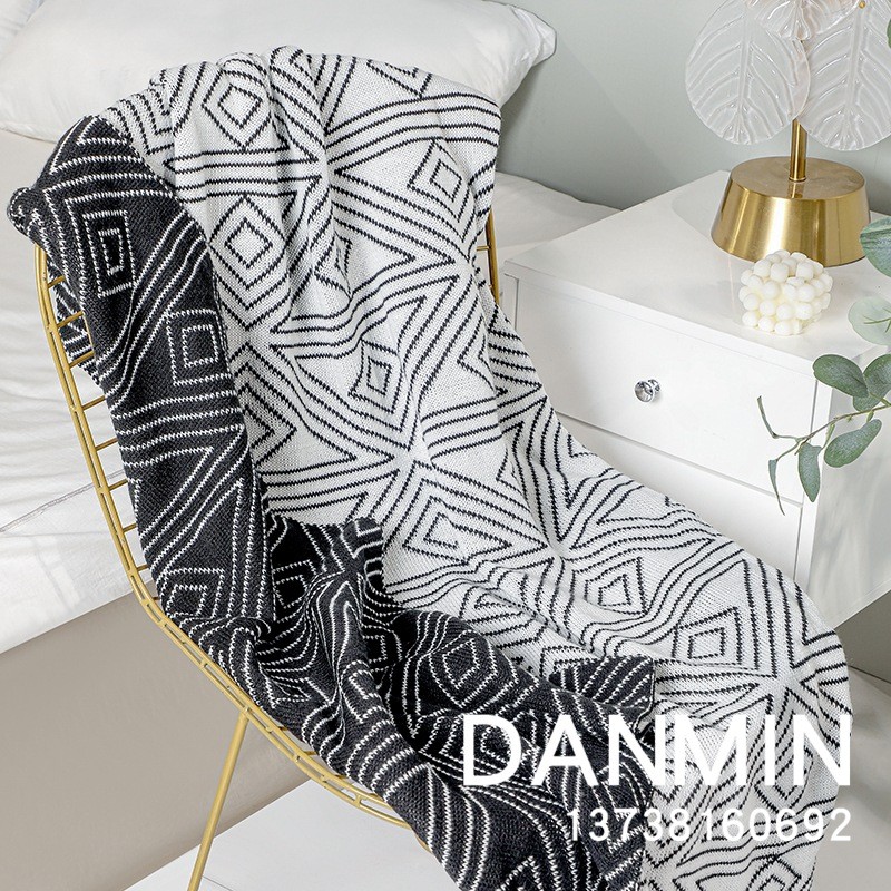 北欧ins风灰色针织休闲小毛毯子被子夏季薄款午睡沙发毯单人盖毯