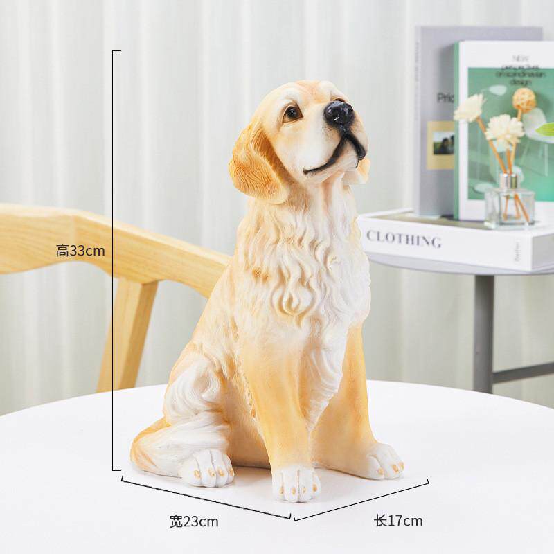 北欧仿真法斗狼狗摆件动物模型客厅创意玄关花园庭院高档装饰摆设