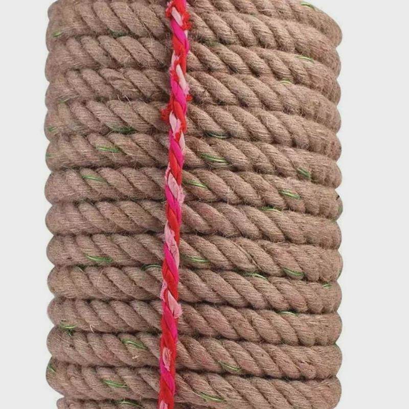 拔河绳黄麻绳拔河绳装饰捆绑绳编织粗麻绳比赛拔河绳子现货