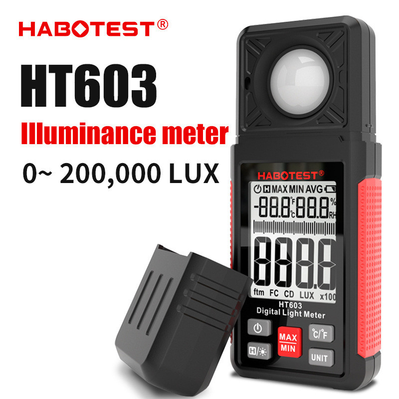 华博ht603数字照度计测光仪高精度流明测试仪大屏亮度计光照度仪