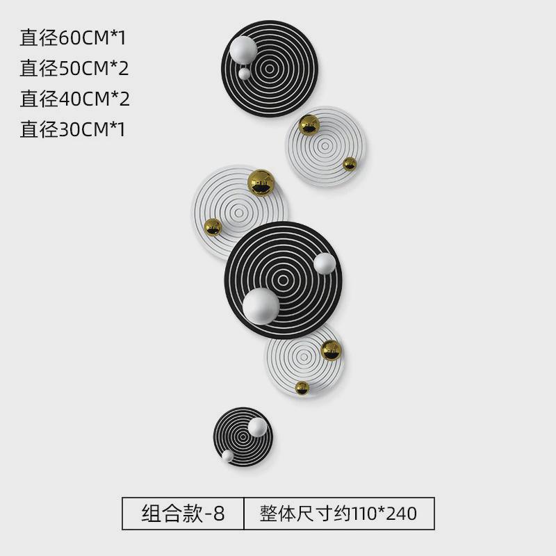 壁画酒店立体画走廊北欧装饰画轻奢玄关挂画时尚组合极简黑白浮雕图片