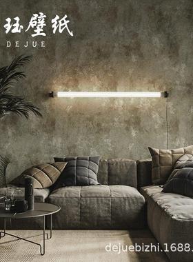 背景复古斑驳素色墙纸水泥灰色工业风客厅餐厅酒吧美式壁纸非自粘