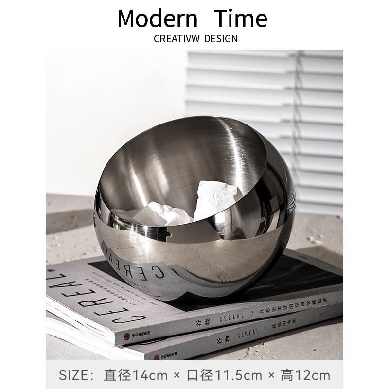 不锈钢桌面垃圾桶轻奢桌上可爱小号迷你家用简约台面风收纳筒新品