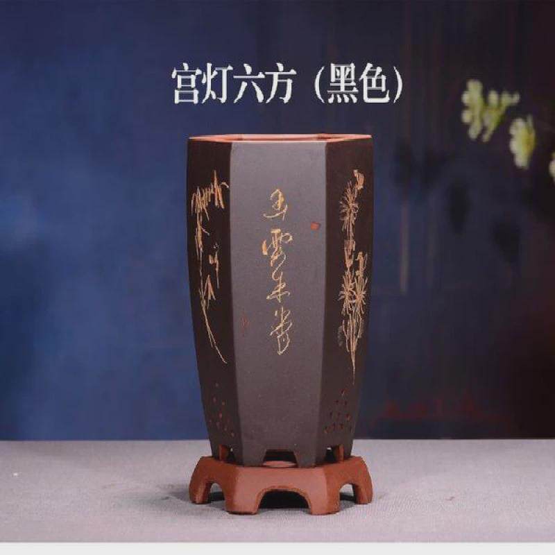 兰花专业盆精品紫砂兰花盆君子兰室内托盘兰草盆景陶瓷盆栽带客厅
