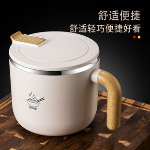 不锈钢泡面碗大容量超大高颜值带盖宿舍学生食堂打饭专用单个饭碗