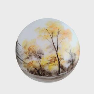 户外月球灯pe滚塑手绘圆球灯广场花园亮化灯防水灯景观灯星球草坪