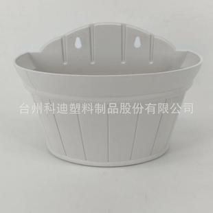 外贸工厂直销kd8022w白色木桶半圆壁挂墙壁花盆容器挂篮绿萝种植