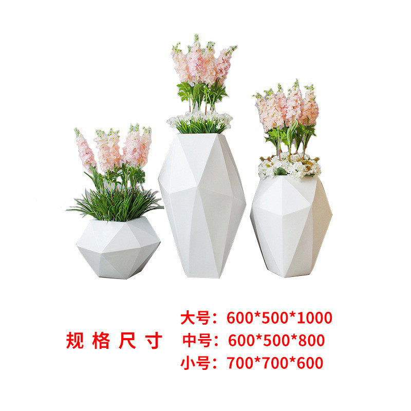 玻璃钢创意花盆室内装饰花瓶公园移动市政美陈种植组合商场大花箱