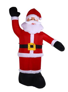 6ft挥手充气圣诞老人圣诞气模发光迎宾led圣诞老人充气气模