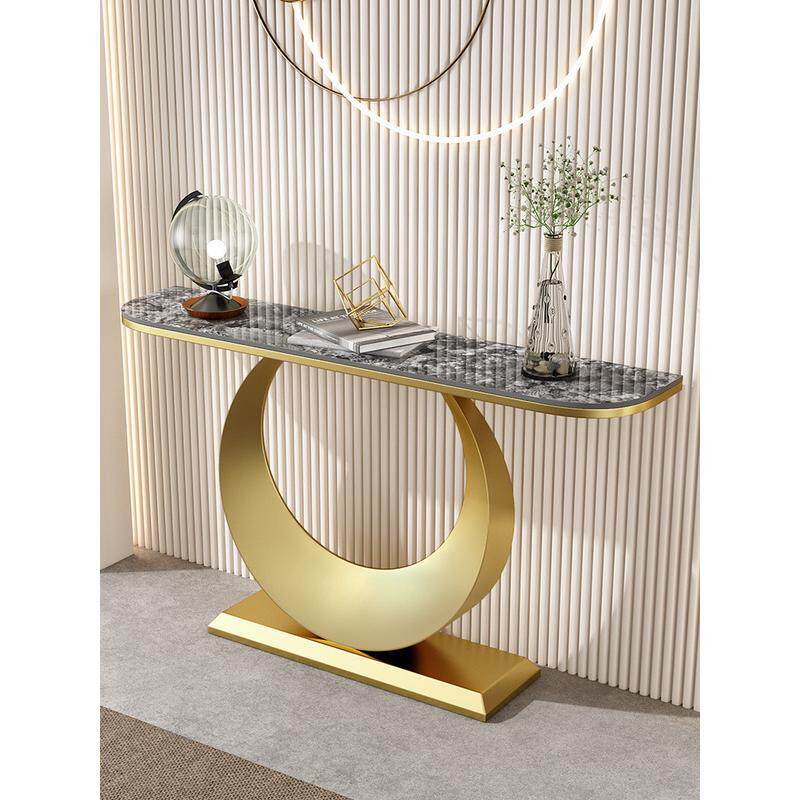 玄关柜式轻奢岩板玄关台半圆意现代简约靠墙入户岩板玄关桌端景台,家居饰品,现代装饰画,淘宝优惠券,粉丝福利购,淘宝优惠卷