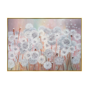 现代简约客厅沙发后背景墙装饰画轻奢床头挂画卧室高级感手绘油画