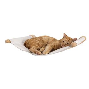 实木上墙壁猫床猫爬架爬梯猫咪圆柱跳板太空舱吊床夏季猫墙挂式