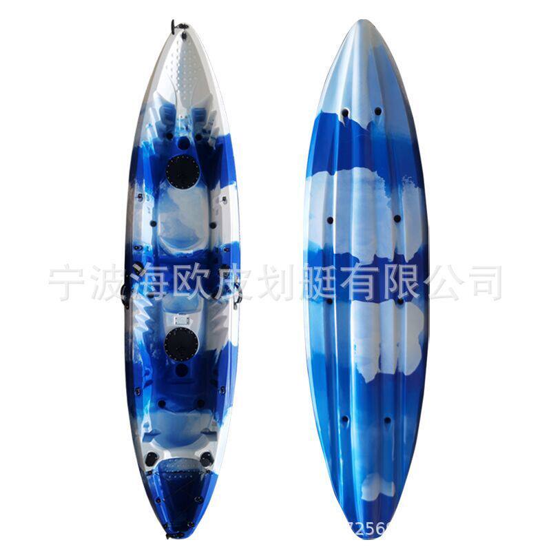 厂家供应手划皮划艇加厚双人橡皮艇休闲船钓渔船2+1亲子船三人船