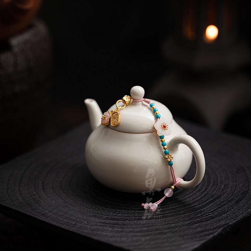 鱼戏手工壶绳茶壶提溜吊坠家用茶具小挂件装饰品功夫茶道零配件